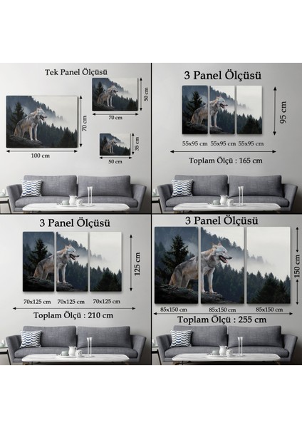 -Premier Kanvas Serileri- Bozkurt Dekoratif Kanvas Tablo 1148