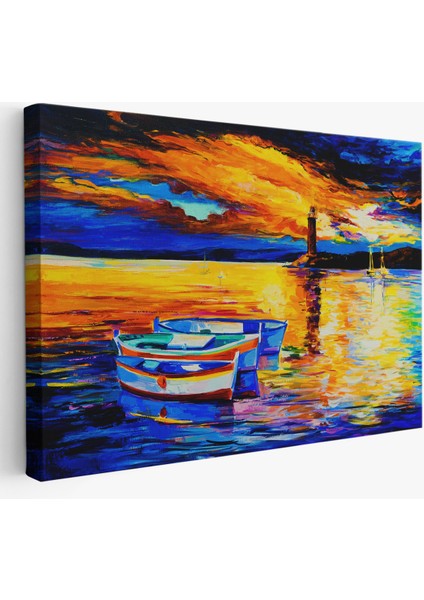-Premier Kanvas Serileri- Okyanusun Gün Batımı TABLOSU-1212