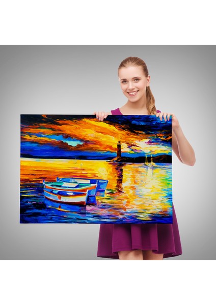 -Premier Kanvas Serileri- Okyanusun Gün Batımı TABLOSU-1212 fırsatları