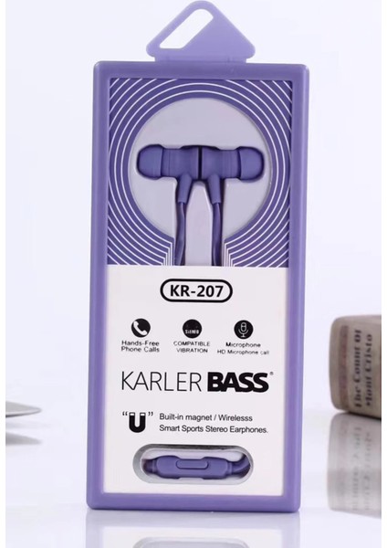 Ds-Derin Karler Bass KR-207 Mıknatıslı Kablolu Kulaklık - Mor modelleri