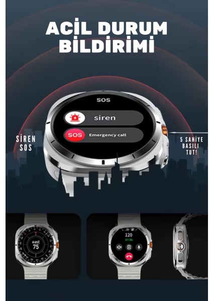 HK28 Ultra Amoled 46MM Chatgpt Nfc Gps Destekli Yeni Tüm Özelliklere Sahip Akıllı Saat