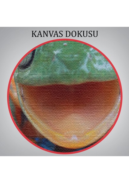 -Premier Kanvas Serileri- Renkli Gülen Kurbağa Dekoratif Kanvas Tablo 1149