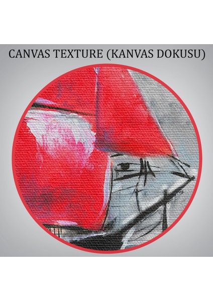 -Premier Kanvas Serileri- Okyanustaki Kırmızı Yelkenli Duvar TABLOSU-1205