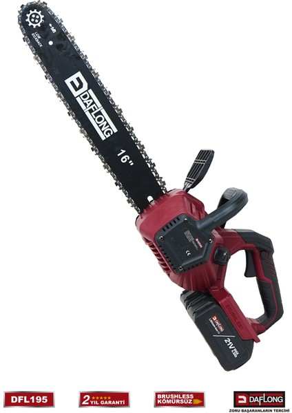 Profesyonel Şarjlı 16 Inch Kömürsüz Odun Kesme Motoru DFL-195 fiyatları