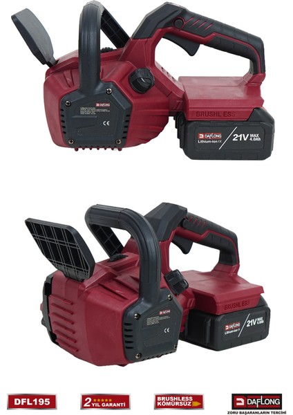 Profesyonel Şarjlı 16 Inch Kömürsüz Odun Kesme Motoru DFL-195 fırsatları