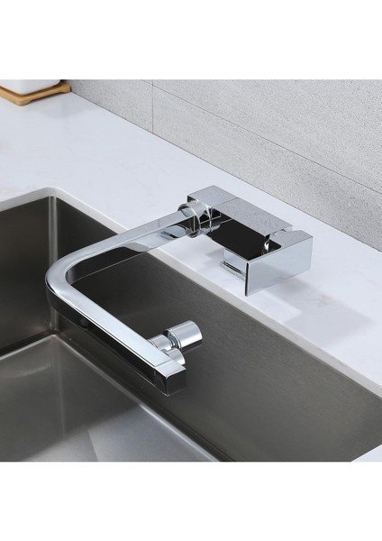 Mutfak Pencere Önü Katlanır Evye Bataryası Su Arıtma Çıkışlı Yeni Krom Renk 7 Yıl Garantili Ithal fırsatları