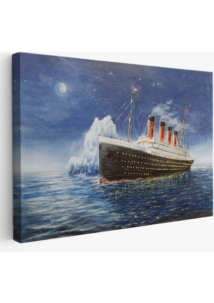 -Premier Kanvas Serileri- Titanik Gece Manzarası Duvar TABLOSU-1238