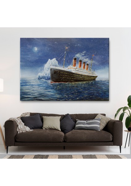-Premier Kanvas Serileri- Titanik Gece Manzarası Duvar TABLOSU-1238 fiyatları