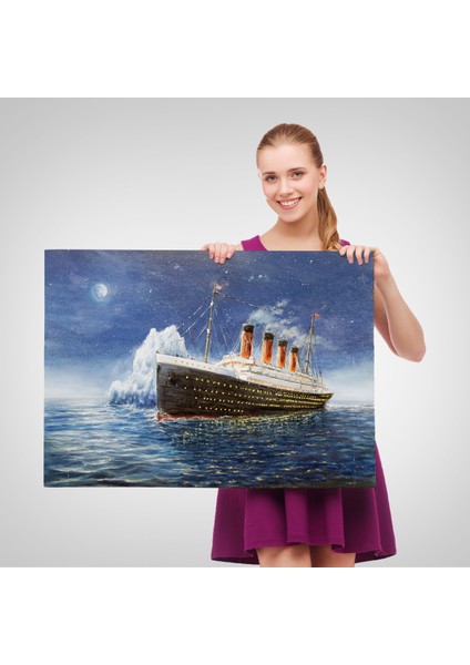 -Premier Kanvas Serileri- Titanik Gece Manzarası Duvar TABLOSU-1238 fırsatları
