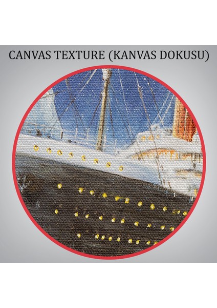 -Premier Kanvas Serileri- Titanik Gece Manzarası Duvar TABLOSU-1238