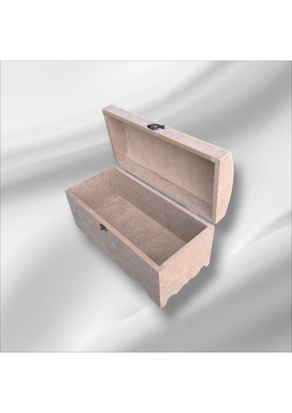 Ahşap Boyanabilir Takı-Makyaj-Aksesuar- Dekoratif Klipsli Sandık Kutu fırsatları