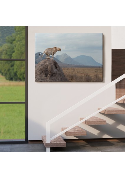 -Premier Kanvas Serileri- Leopar Dekoratif Kanvas Tablo -1127 indirimleri