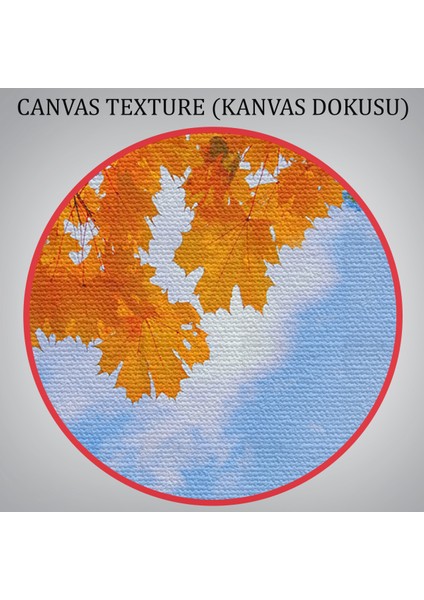 -Premier Kanvas Serileri- Sarı Yapraklı Sonbahar Manzarası Duvar TABLOSU-1236
