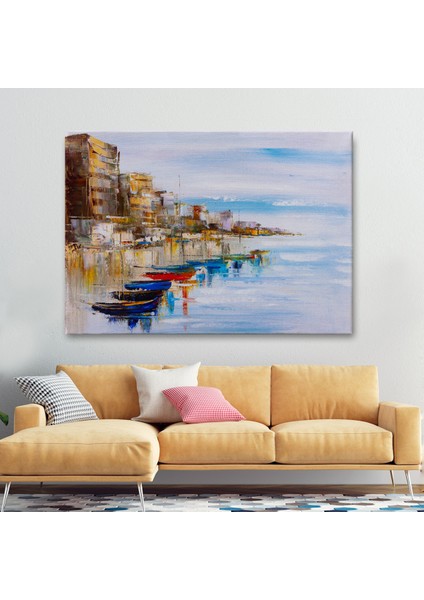 -Premier Kanvas Serileri- Mykonos Limanı Duvar TABLOSU-1209 fiyatları