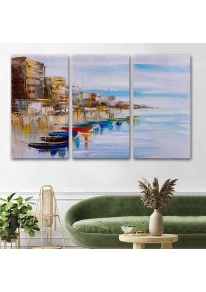 -Premier Kanvas Serileri- Mykonos Limanı Duvar TABLOSU-1209 modelleri