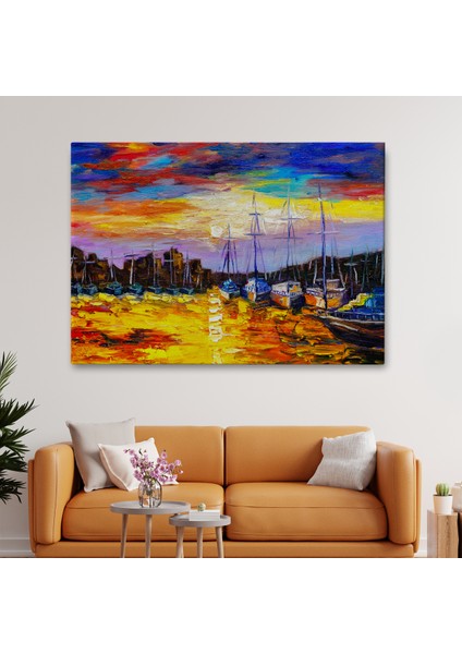 -Premier Kanvas Serileri- Balıkçı Köyü Kanvas Duvar TABLOSU-1188 fiyatları