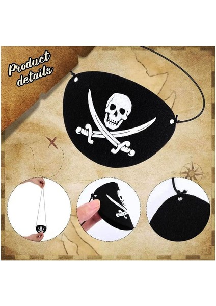 Ithal Vinleks Deri Korsan Göz Bandı - Lastikli & Yumuşak