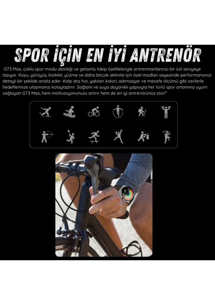 Yeni Spor Watch Gt3 Max Gümüş Akıllı Saat 1.45 Inç 46MM Nfc/sesli Arama Huawei iPhone Uyumlu 8,9,10