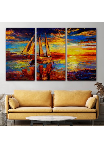 -Premier Kanvas Serileri- Okyanustaki Büyük Yelkenli Duvar TABLOSU-1227 modelleri