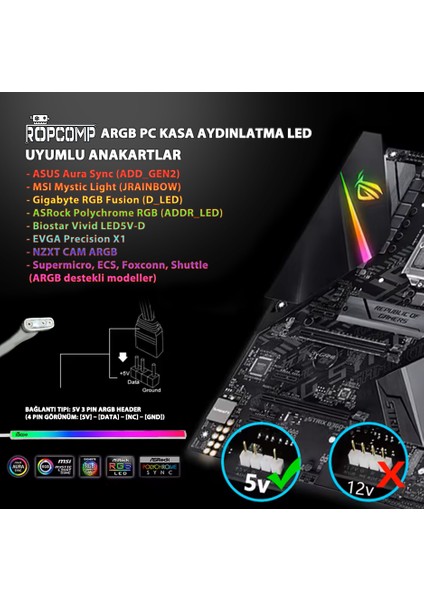 Argb Pc Kasa Aydınlatma LED fiyatları