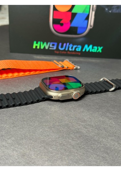 Hw9 Ultra Max 49MM Amoled Ekran 2.2inç Çift Kordon Vidalı Kordon Kilitli Akıllı Saat fırsatları