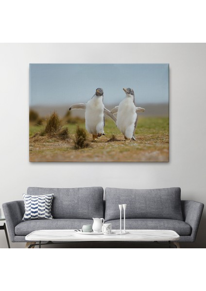 -Premier Kanvas Serileri- Mutlu Yavru Penguenler Dekoratif Kanvas Tablo 1152 fiyatları