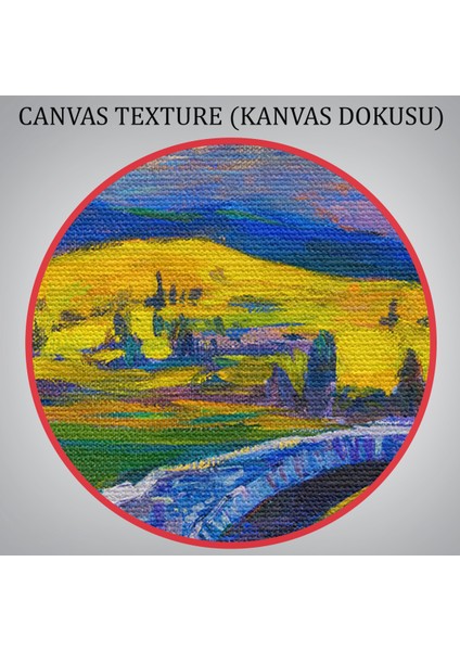 -Premier Kanvas Serileri- Köy Taşköprüsü Günbatımı Manzarası Duvar TABLOSU-1202