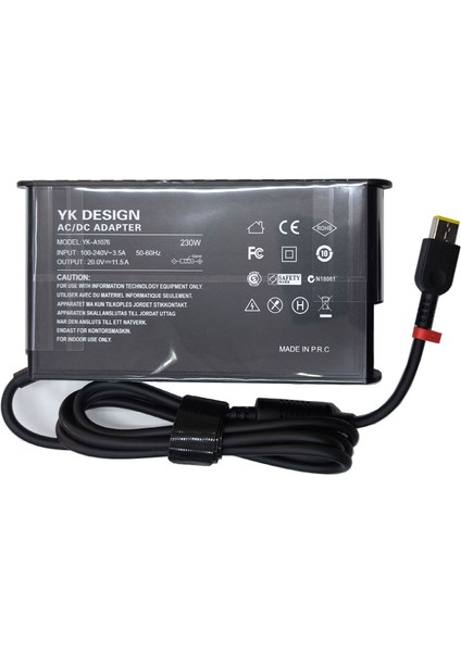 Leneova ile Uyumlu 19V 11.5A USB Kare Uç 230W Notebook Adaptörü fiyatları