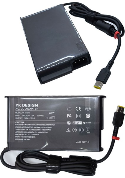Leneova ile Uyumlu 19V 11.5A USB Kare Uç 230W Notebook Adaptörü indirimleri
