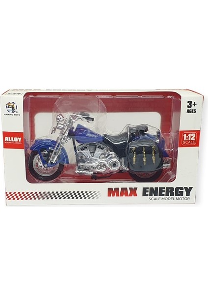 1:12 Ölçekli Model Motosiklet - Classic - HX796 - Mavi (Lisinya) modelleri