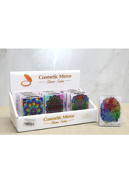 Mandala Desenli Hareketli Sulu El Aynası ALK4583 - Lisinya