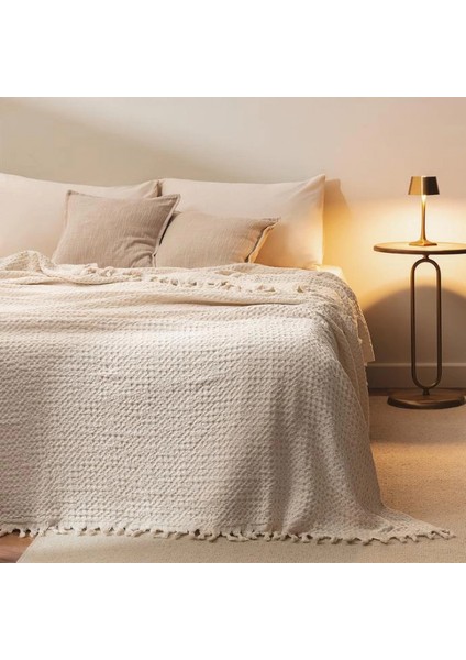 Mulette Tek Kişilik Yatak Örtüsü - Beyaz 160X230 cm