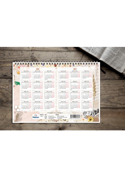 Express Planlayıcı 2026 Takvim A4 Ebat 53 Haftalık Planlayıcı Vintage Journal (SCRAPBOOKİNG'DEN ESİNLENDİ) fırsatları