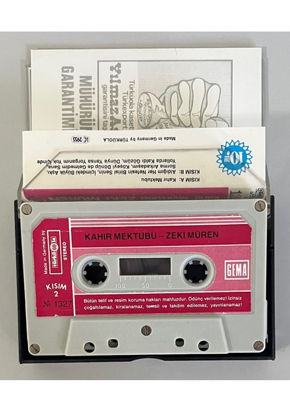 Zeki Müren Kahır Mektubu Alman Baskı Kaset (Orijinal Türküola 1327 Alman Kağıt Baskı Kaset) fiyatları