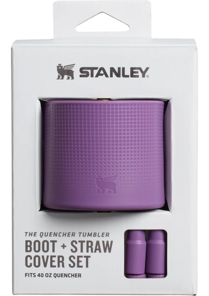 Quencher Orijinal 1,18 Litre (40 Oz) Termos ile Uyumlu Koruma Seti (Taban Kılıfı + Pipet Kapağı)