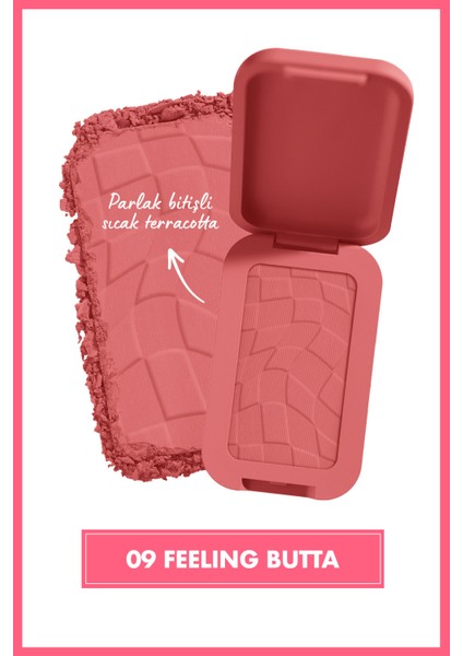 Buttermelt Blush Kremsi Pembe Pudra Allık - 09 Feelin Butta & Tattoo Liner Mini Jel Göz Kalemi Hediyeli Makyaj Seti modelleri