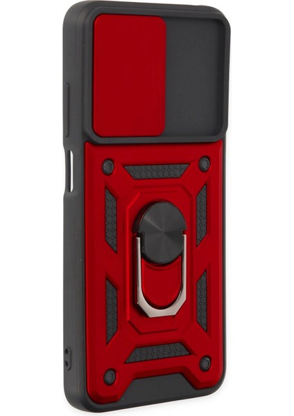 Ds-Derin Newface Xiaomi Redmi 10 2022 Kılıf Pars Lens Yüzüklü Silikon - Kırmızı fiyatları