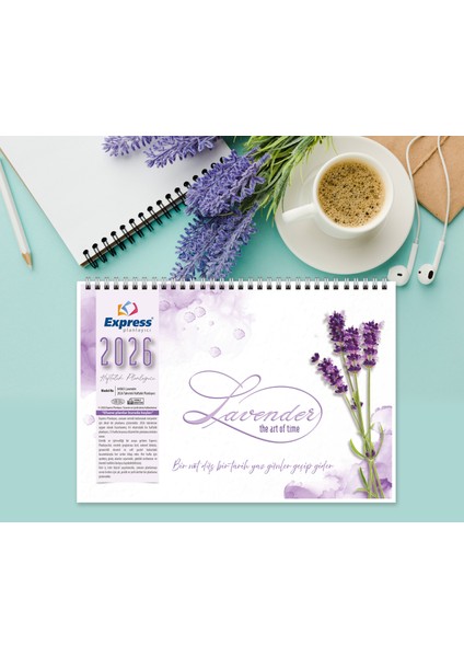 2026 Takvim A4 Ebat 53 Haftalık Planlayıcı Lavender