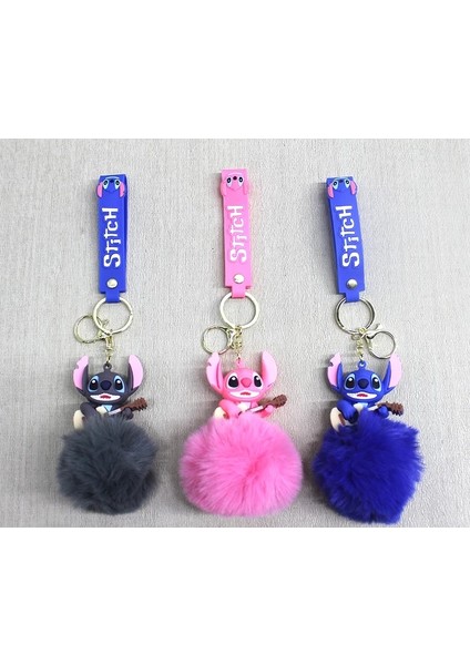 Ponponlu Stitch Anahtarlık ALK4245 ( Lisinya )