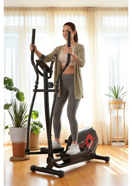 Orbit Gerçek Manyetik Bluetooth Uygulamalı Nabız Ölçerli Eliptik Bisiklet