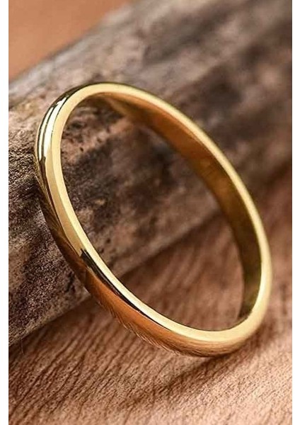 2mm Bombeli Altın Kaplama Gümüş Alyans Söz Nişan Yüzüğü WR86