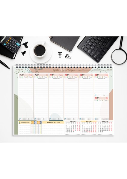 2026 Takvim A4 Ebat 53 Haftalık Planlayıcı Pretty fiyatları