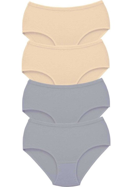 4 Adet Kadın Yüksek Bel Bato Kalın Lastik Külot