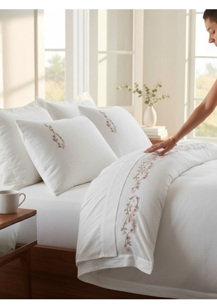 Rosita El Nakışlı Nevresim Takımı – %100 Pamuk, Zarif ve Şık Tasarım fiyatları