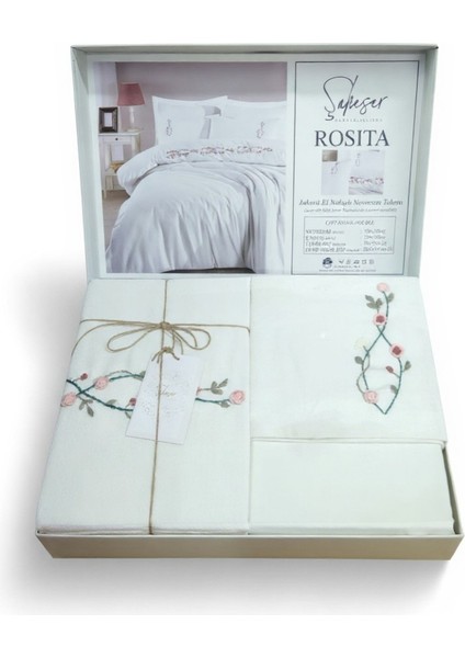 Rosita El Nakışlı Nevresim Takımı – %100 Pamuk, Zarif ve Şık Tasarım modelleri