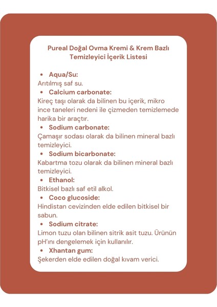 Doğal Ovma Kremi & Karbonat Bazlı Temizleyici fiyatları