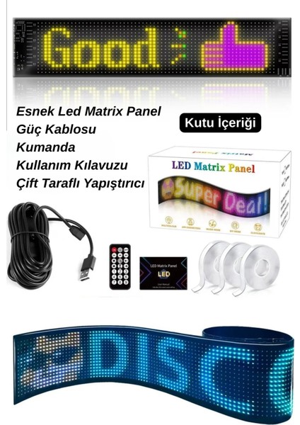 Pixel LED Kumandalı Dijital Dinamik LED Kişiselleştirilebilir Kayan Yazı Ev Ofis Araç Uyumlu LED fiyatları
