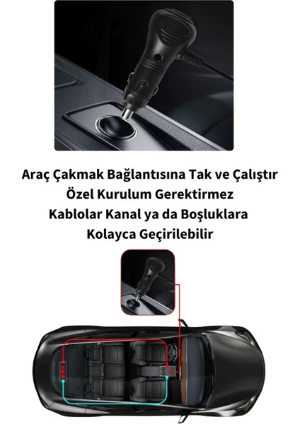 Pvc Devil’s Eye Yapışkanlı Dinamik Işıklı Araç Içi Şeytan Gözü Canlı LED Işık LED Şerit 2'li 80 cm