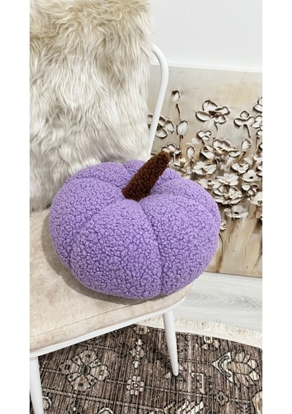 Mor Renk Teddy Dekoratif Balkabağı Kırlent/yastık %100 Doğal fiyatları