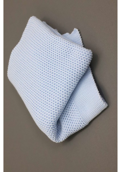 Liva Yumuşak Bebek Battaniyesi 80X100 cm Mavi Örgü Çocuk Battaniyesi – Dekoratif ve Nefes Alabilir fiyatları